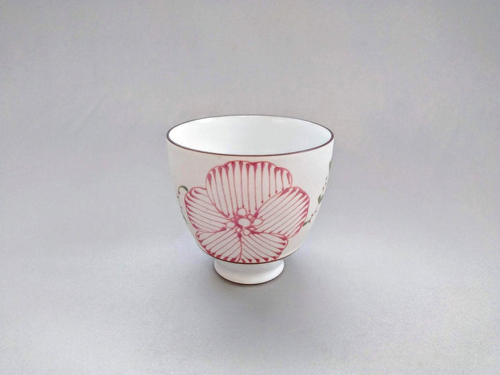 Luster Floral Kasuga Cup Red — Hand-Painted Japanese Pottery by Fukuho Kiln