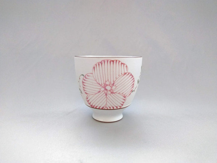 Luster Floral Kasuga Cup Red — Hand-Painted Japanese Pottery by Fukuho Kiln