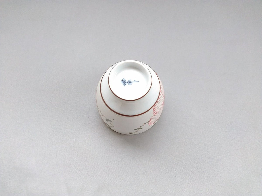 Luster Floral Kasuga Cup Red — Hand-Painted Japanese Pottery by Fukuho Kiln