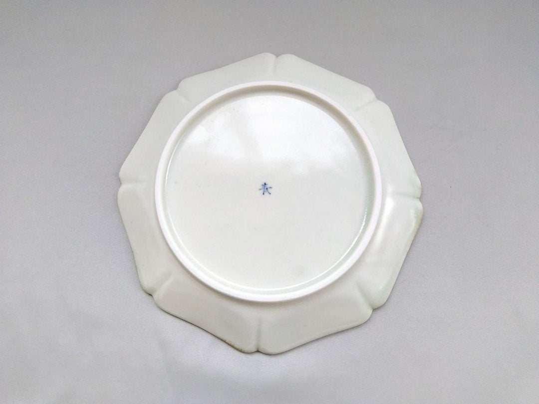 Rimsa Ash Glazed Octagonal 7-Sun Plate — Wood-Fired Japanese Porcelain by Pottery Ao