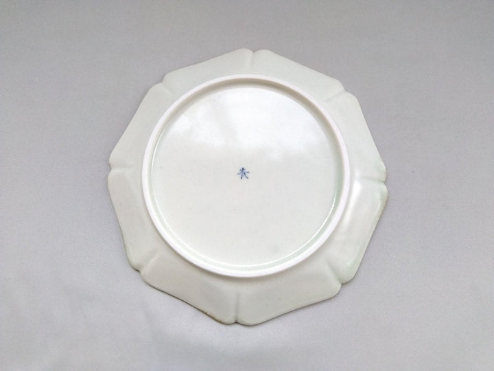 Rimsa Ash Glazed Octagonal 7-Sun Plate — Wood-Fired Japanese Porcelain by Pottery Ao