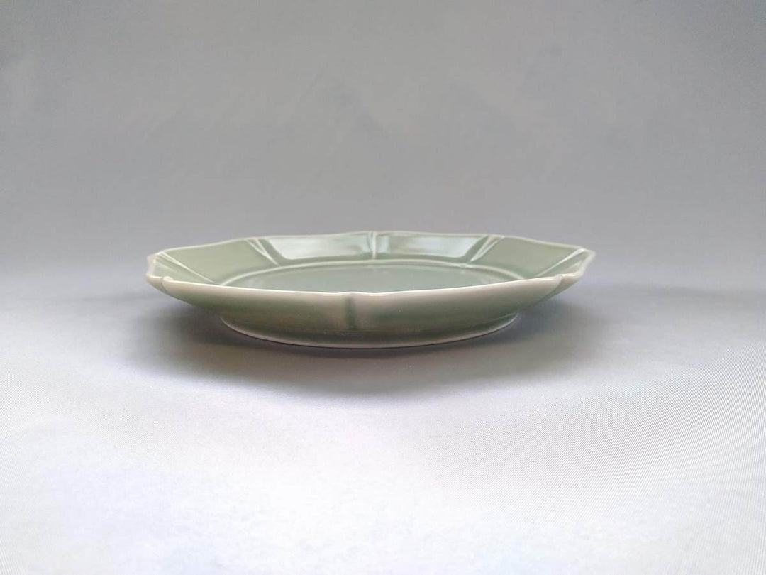 Green Celadon Octagonal 7-Sun Plate — Hand-Glazed Japanese Porcelain by Pottery Ao