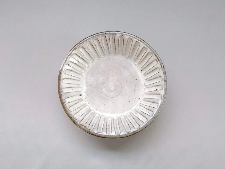 Shallow 5-Sun Bowl with finely shaved White Slip - Crafted By Hyozan Kiln