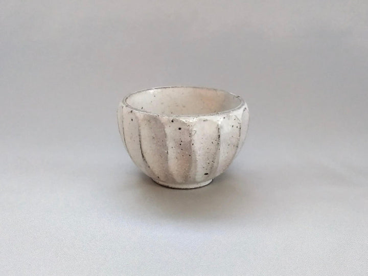 White Slip thick shavings Round Cup - Crafted By Hyozan Kiln