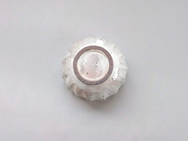 White Slip thick shavings Round Cup - Crafted By Hyozan Kiln