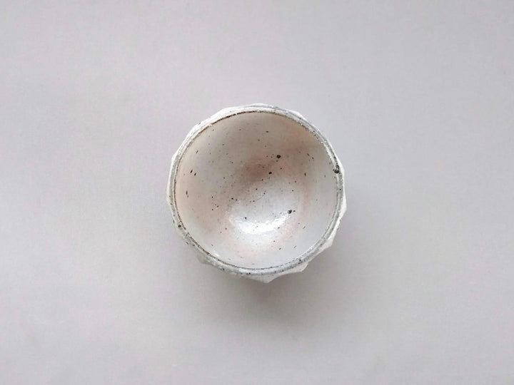 White Slip thick shavings Round Cup - Crafted By Hyozan Kiln