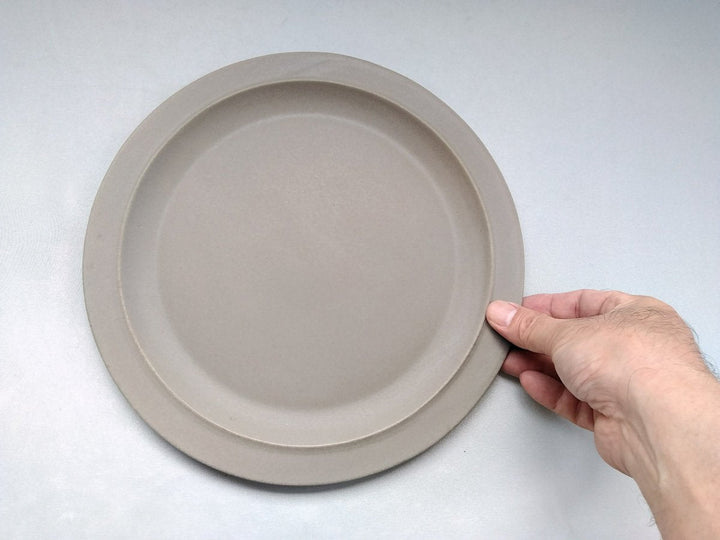 Color Matte Rim Plate Large Gray - Crafted By Takuya Ohara