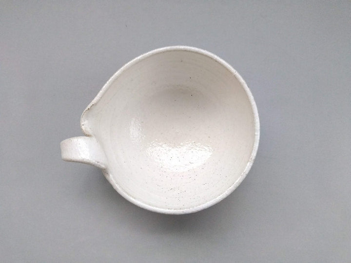New White Slip Soup Cup - Crafted By Masahiro Kumagai