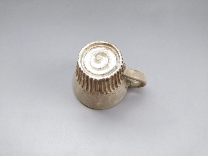 White Slip HanRidged Mug, Japanese pottery (ceramic)
