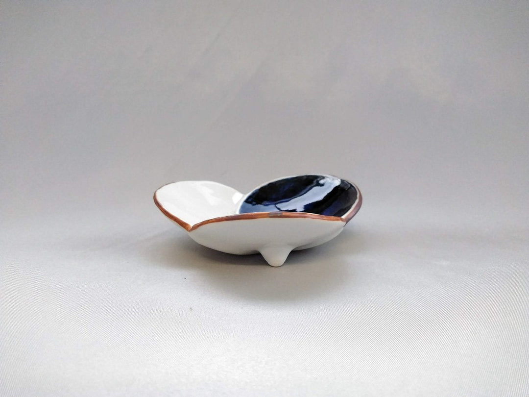 Old-Underglazed Gold-Colored Three-Legged Plate - Crafted By Jusen Kiln