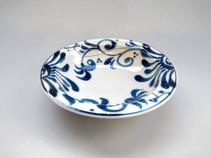 Annam Vine Arabesque 6.5-Sun Rim Deep Plate - Crafted By Sozan Kiln