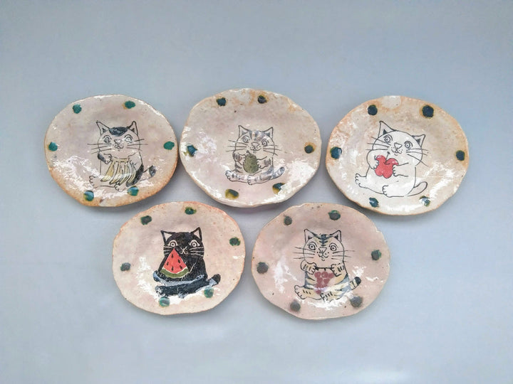 Cat Oval Small Plate Fruit - Crafted By Hiroshi Sato