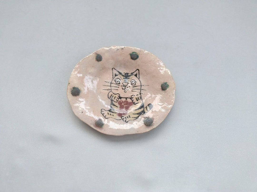Cat Oval Small Plate Fruit - Crafted By Hiroshi Sato