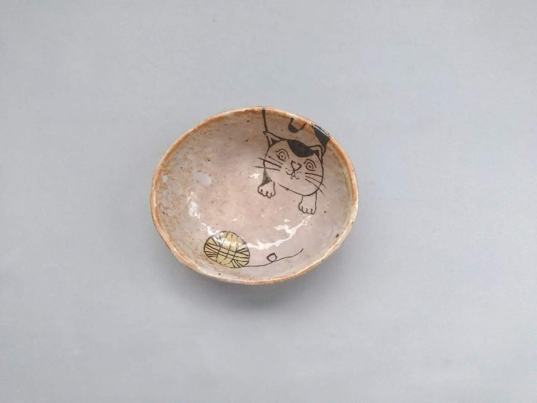 Cat Pattern Kobang Small Bowl - Crafted By Hiroshi Sato