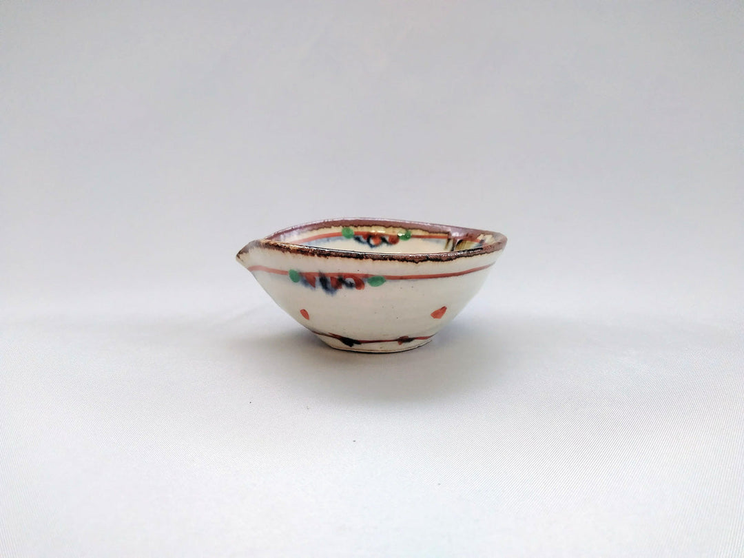 Annam Red Grass Pattern Katakuchi Small Pot - Crafted By Minami Kiln