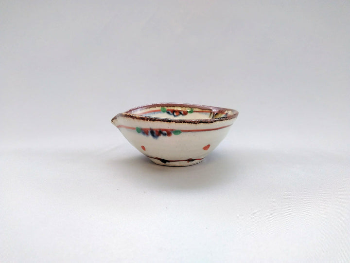 Annam Red Grass Pattern Katakuchi Small Pot - Crafted By Minami Kiln