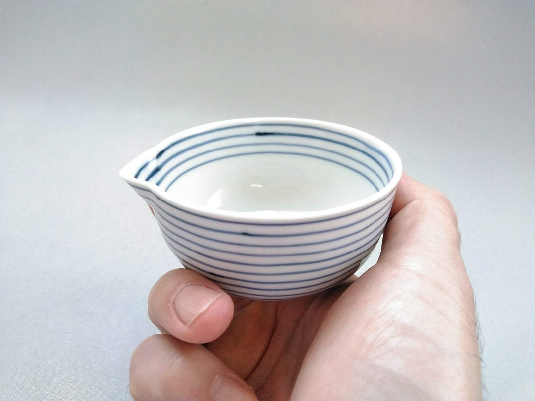 Line Line Katakuchi Small Bowl Blue - Crafted By Koso Kiln
