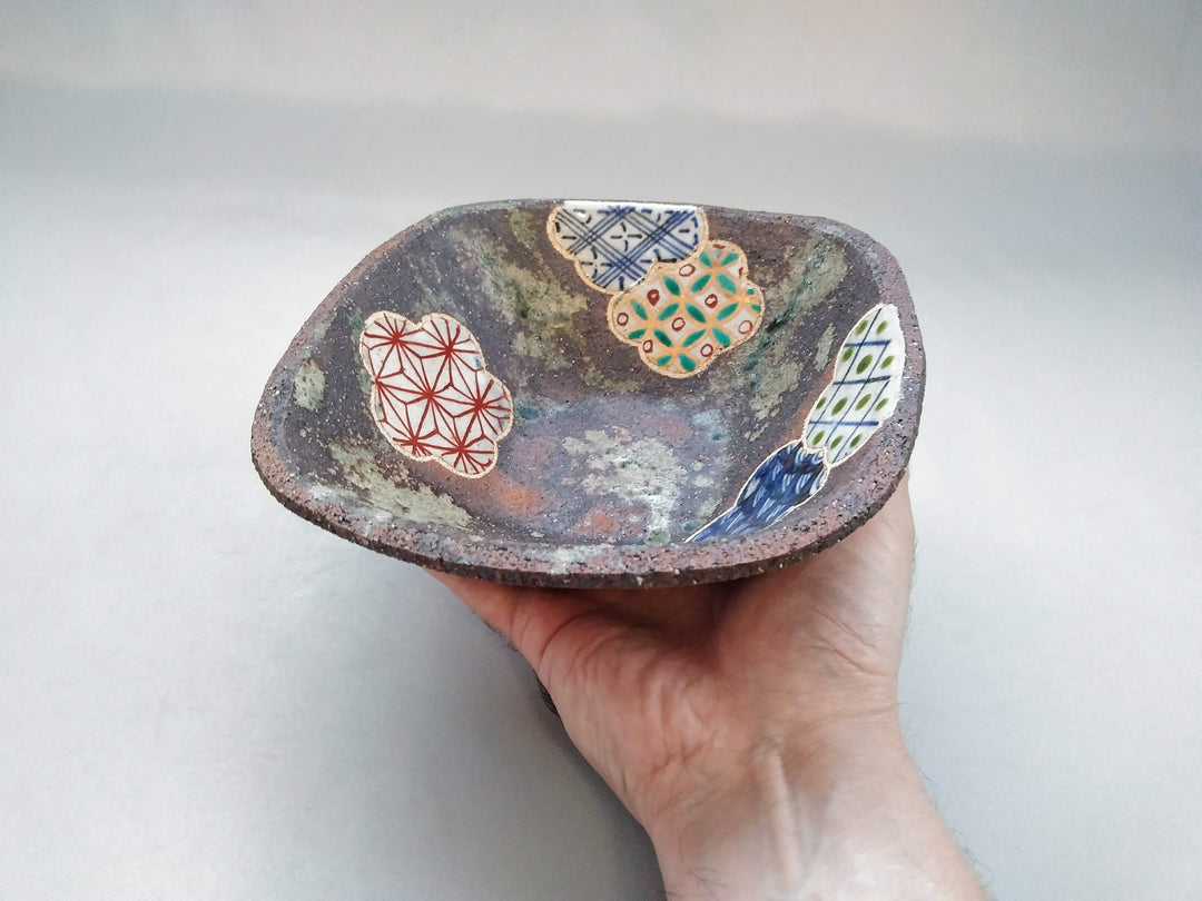 Square Pot Plum Pattern — Hand-Glazed Japanese Pottery by My Store