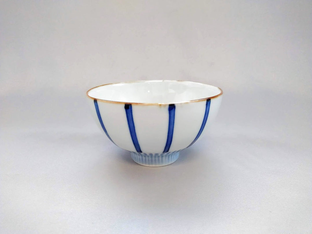 Ridged Rice Bowl SeiTokusa — Kiln-Fired Japanese Porcelain by My Store, Porcelain