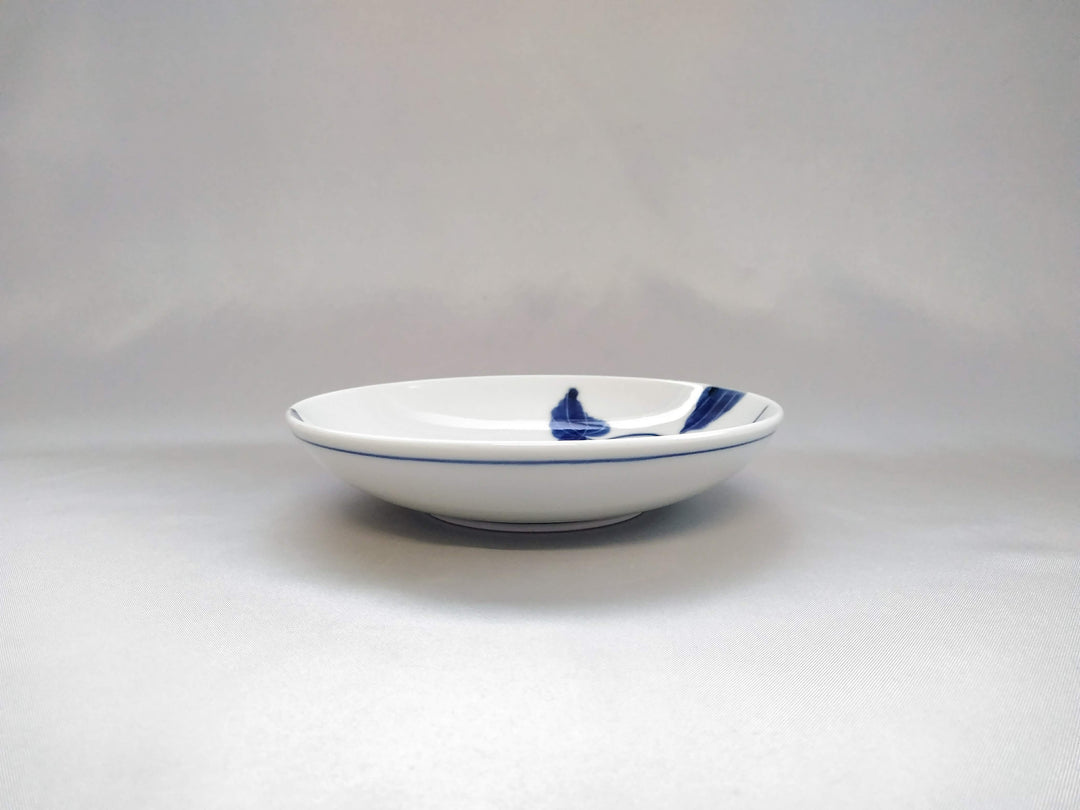 Underglazed Violet Pattern 5-Sun Round Plate - Crafted By Eguchi Pottery