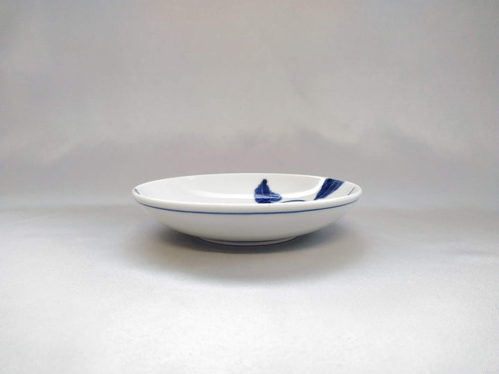 Underglazed Violet Pattern 5-Sun Round Plate - Crafted By Eguchi Pottery