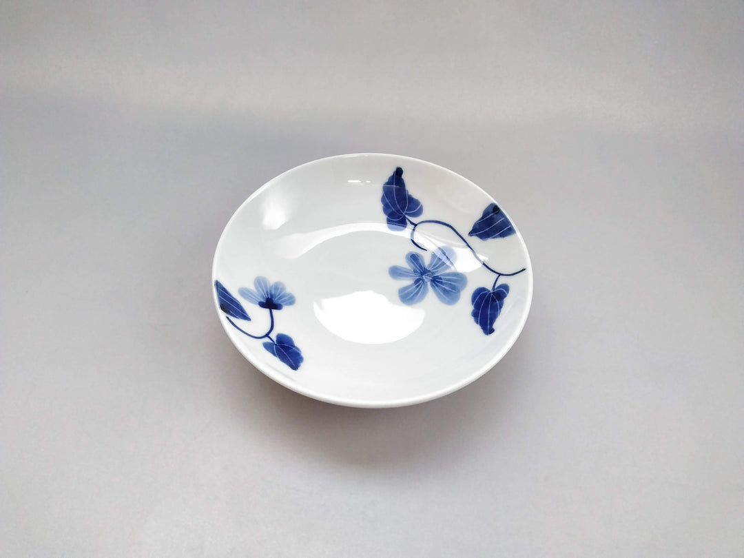 Underglazed Violet Pattern 5-Sun Round Plate - Crafted By Eguchi Pottery