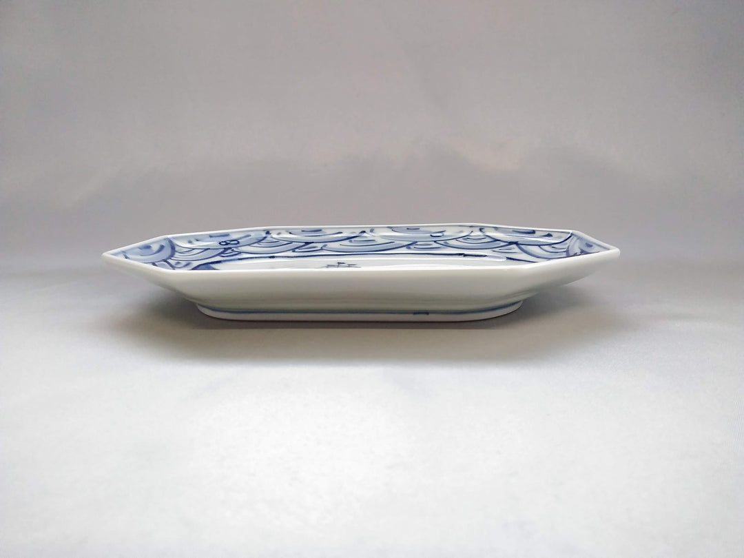 Nagasaki Pattern Octagonal Long Square Plate - Crafted By Shingama