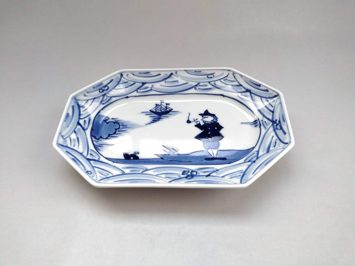 Nagasaki Pattern Octagonal Long Square Plate - Crafted By Shingama