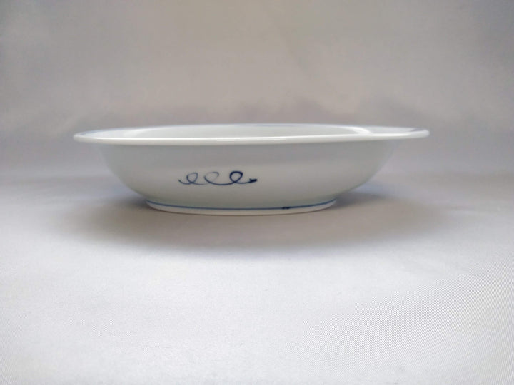 Egg-Shaped Curry Plate, Tayori Ijin — Hand-Painted Japanese Porcelain by Shingama