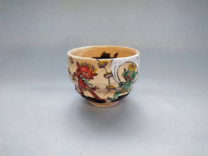 Fake Wind God and Thunder God Round Cup - Crafted By Hitori Wada