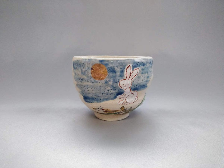 Round Pouring Pot with Moon Viewing Rabbit - Crafted By Hito Wada