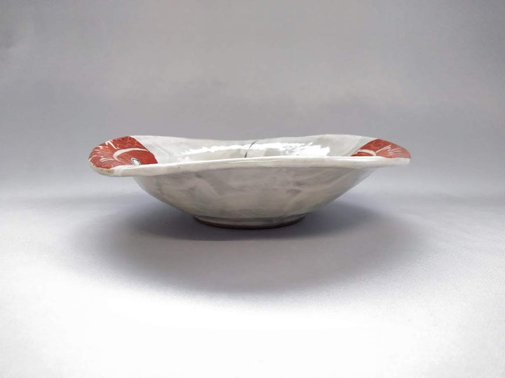 Shrimp and Sea Bream 6.5-Sun Bowl Red - Crafted By Pottery Raku