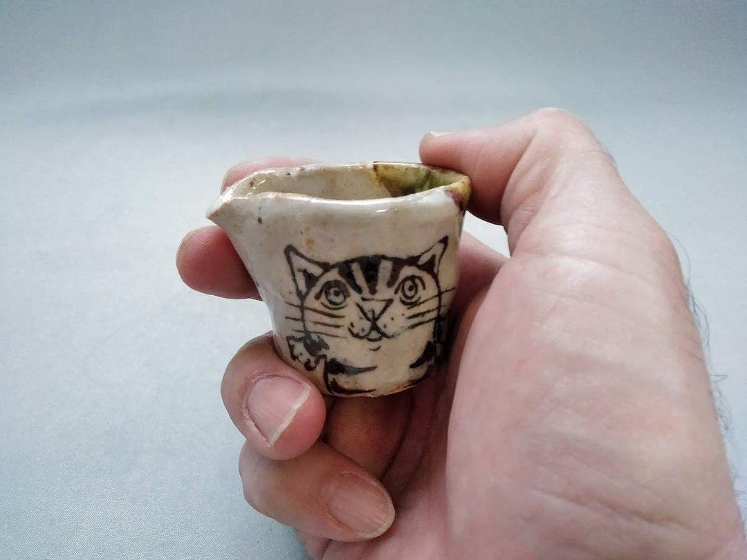 Milk Pitcher Cat and Kemari - Crafted By Hiroshi Sato