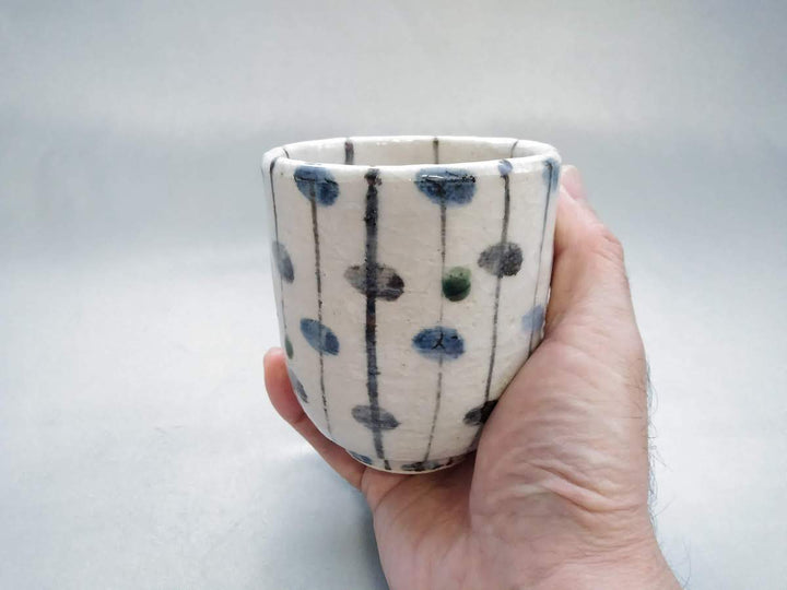 Oribe Tamasudare Tea Cup — Hand-Glazed Japanese Pottery by Renji Nakagaki