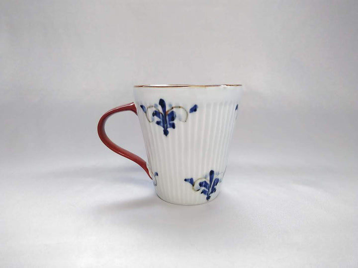 Ridged Mug Leaves Red — Hand-Glazed Japanese Pottery by Koyo Kiln