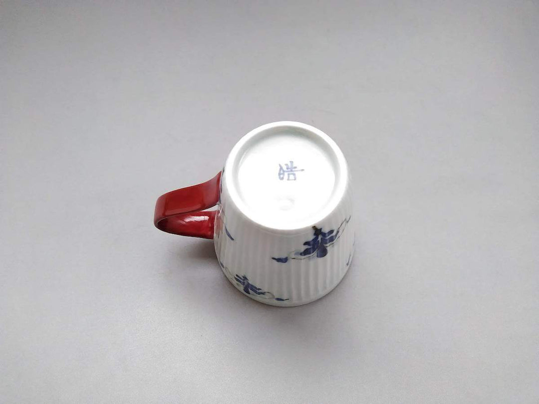 Ridged Mug Leaves Red — Hand-Glazed Japanese Pottery by Koyo Kiln