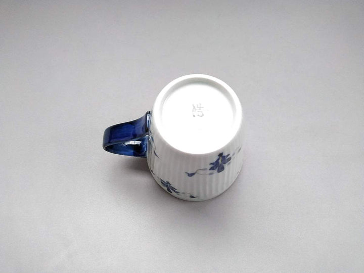Ridged Mug Leaves Blue - Crafted By Koyo Kiln