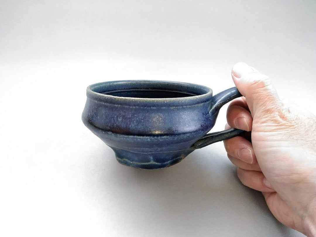 Deep Blue Glazed Soup Cup - Crafted By Kazuhito Yamamoto