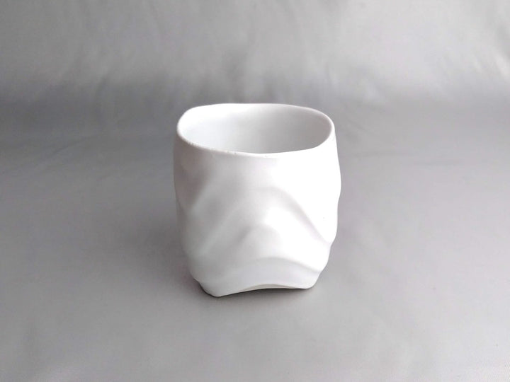 White Glazed ripple Tea Cup - Crafted By Tatsuo Otomo