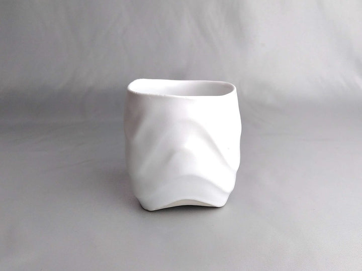 White Glazed ripple Tea Cup - Crafted By Tatsuo Otomo