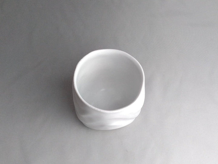 White Glazed ripple Tea Cup - Crafted By Tatsuo Otomo