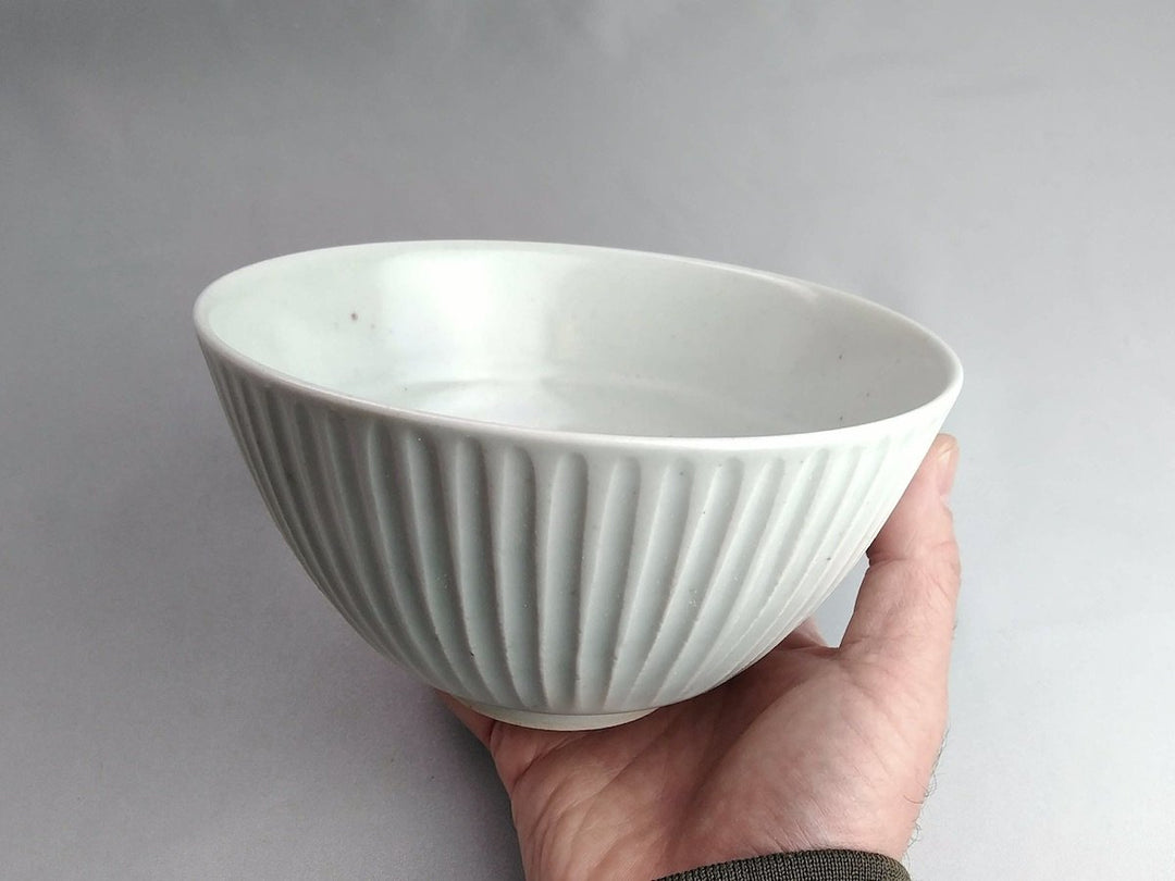 Ash Glazed Ridged multipurpose Bowl - Crafted By Pottery Ao
