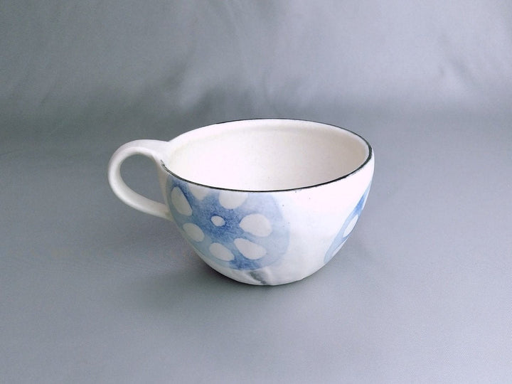 WAshi Underglazed lotus root Round Mug - Crafted By Yasumi Pottery