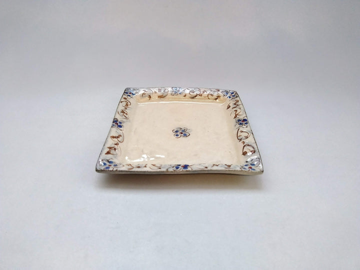 Annam Blue Arabesque 5-Sun Square Plate - Crafted By Masaaki Hibino