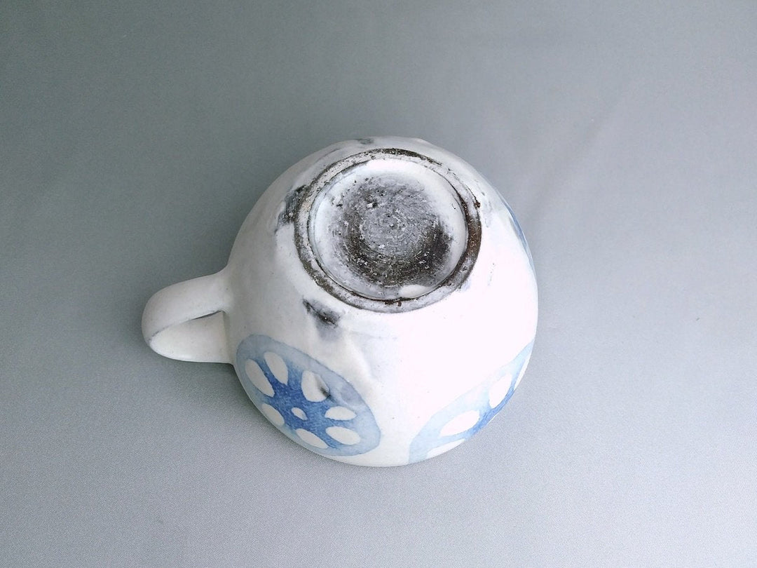 WAshi Underglazed lotus root Round Mug - Crafted By Yasumi Pottery