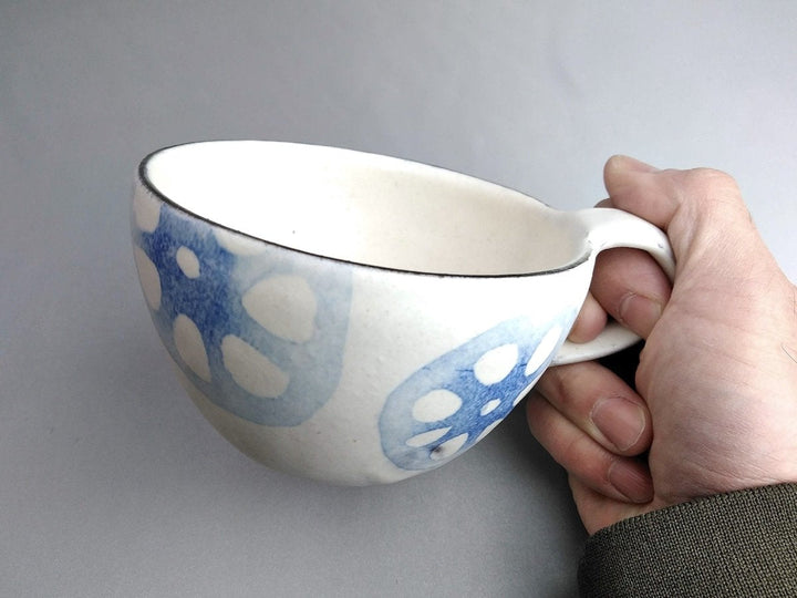 WAshi Underglazed lotus root Round Mug - Crafted By Yasumi Pottery