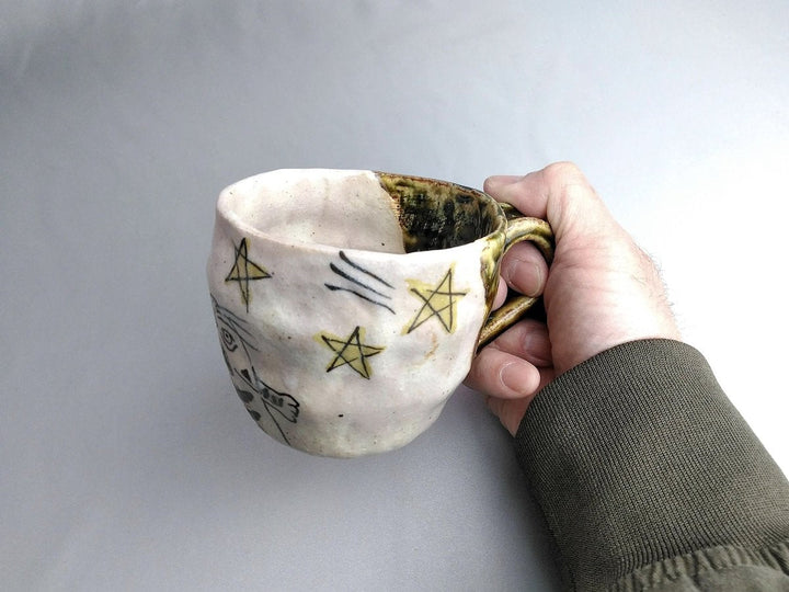 Starry sky and cat Mug - Crafted By Hiroshi Sato