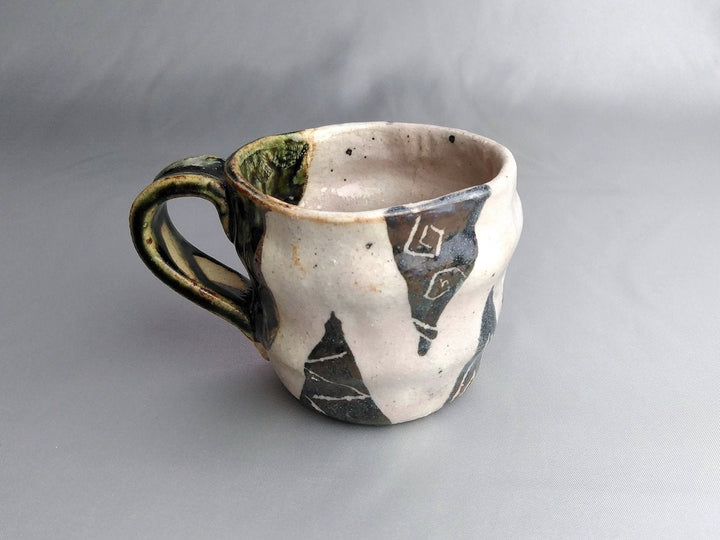 Geometric Pattern Black cat Mug - Crafted By Hiroshi Sato