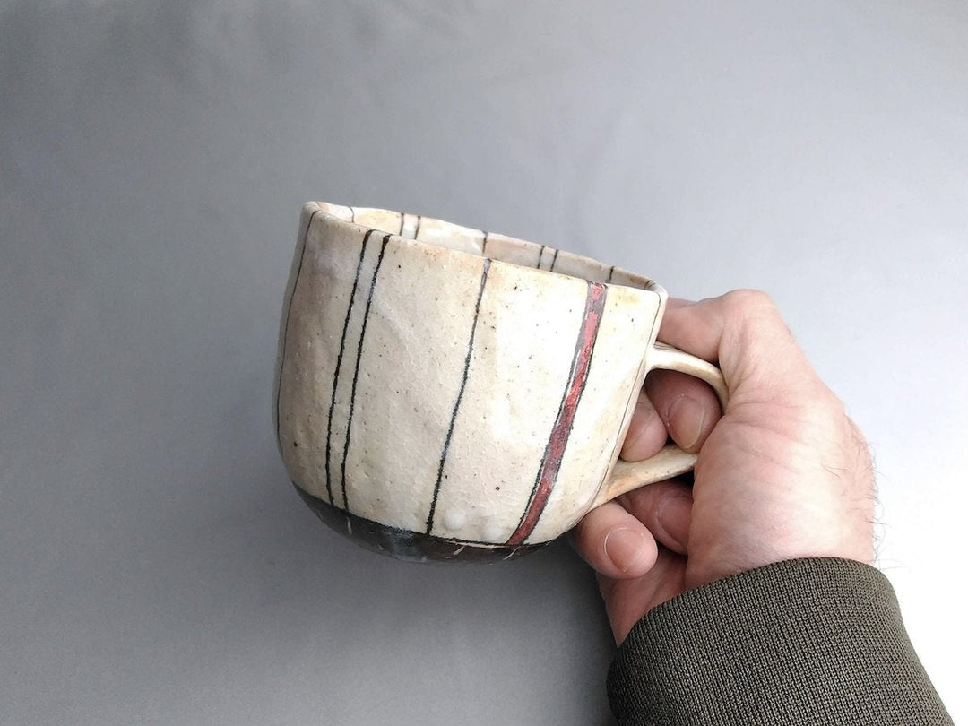 Two-Color Tokusamaru Mug Red - Crafted By Masashi Sato