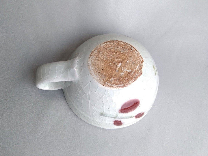 Red Leaf Soup Mug - Crafted By Iwao Pottery